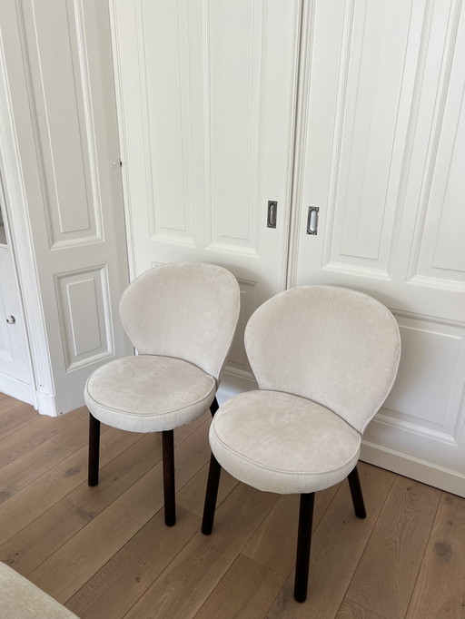 2x Upholstered Dining Chairs - Excellent Condition