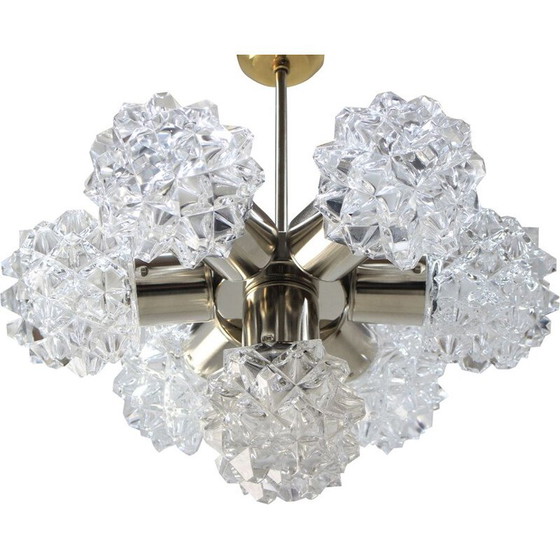 Image 1 of Lustre vintage en métal de Kamenický Šenov
