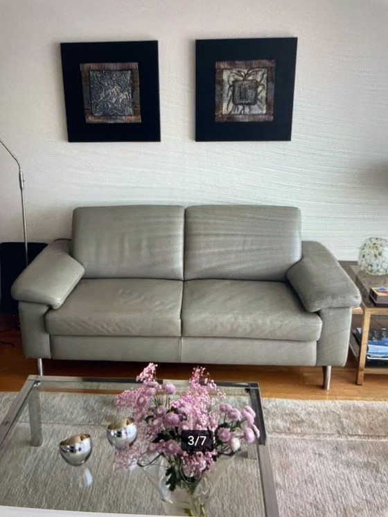 Image 1 of Sofá de piel Musterring; 2 plazas y 2,5 plazas.