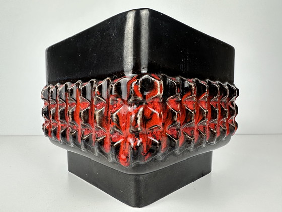 Image 1 of Vintage flower pot - square - Fohr Keramik
