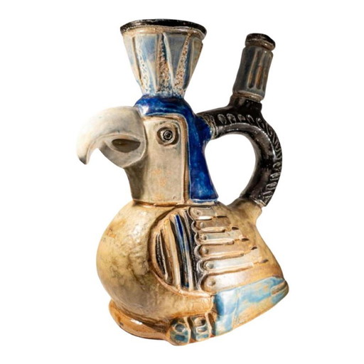 Zoomorphic Ceramic Sculpture Vase by Jules Guérin, 1950s