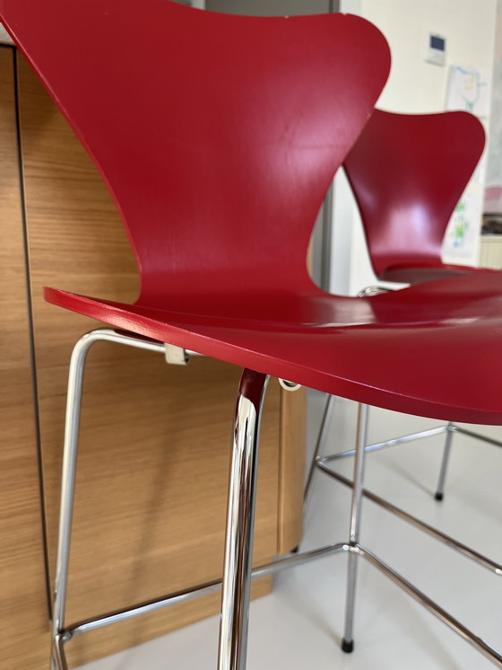 Image 1 of 4 sgabelli da bar Fritz Hansen Serie 7