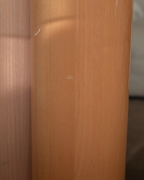 Image 1 of Vintage Saporiti Italia Dining Table – Enamel Column Base –  Postmodern 1980s