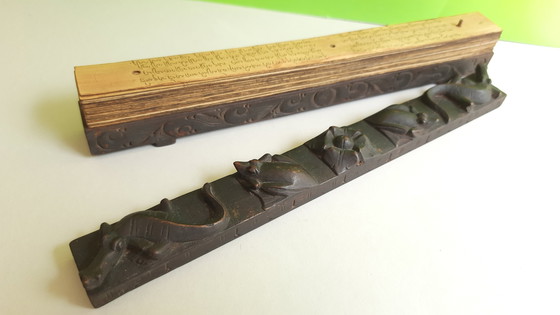 Image 1 of 1 manoscritto Lontar, Bali, intaglio su legno, metà del XX secolo