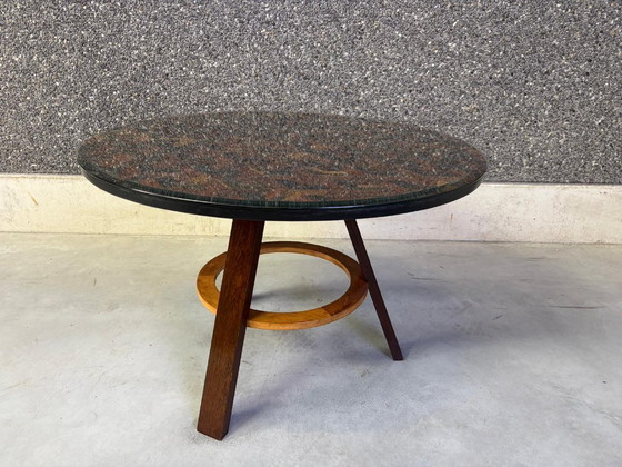 French Art Deco Marquetry Center Table, 1930s – Coffee tables, Glass, Wood (photo 5 of 10)
