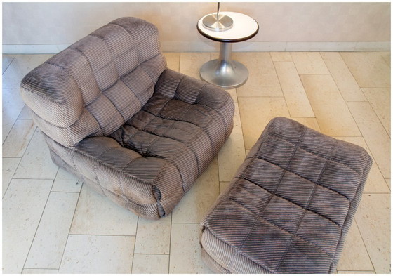 Image 1 of Poltrona Kashima e il suo pouf, Ligne Roset 1976, Michel Ducaroy