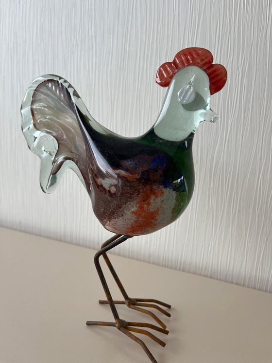 Image 1 of Murano glass rooster - Italian craftsmanship