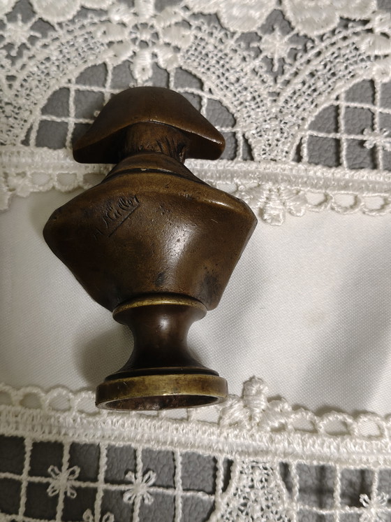 Image 1 of Bronze figure of Napoleon Bonaparte, signed by H. Müller
