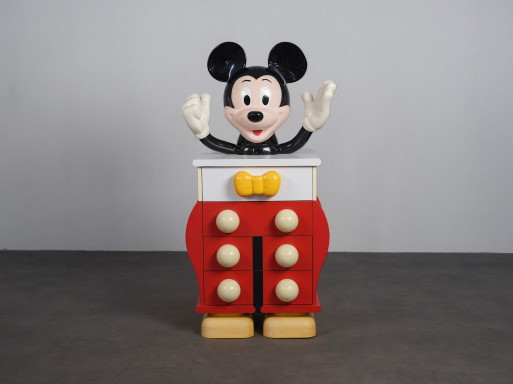 Cassettiera in stile Pop Art di Topolino, realizzata da Pierre Colleu per Starform, Francia, anni '80. – ladekasten, Wood
