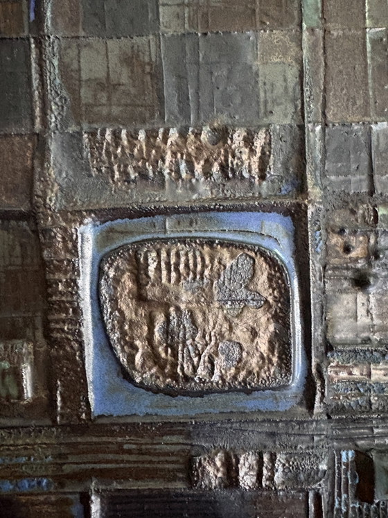 Brutalist Ceramic Relief Panel – Wall decoration (photo 4 of 6)