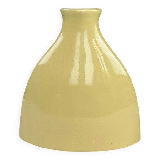 Vintage gele keramische vaas