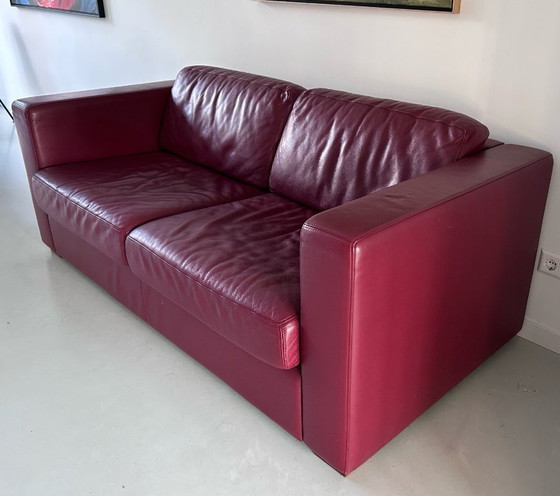 Image 1 of Set van 2 leren banken (Perida) - zgan