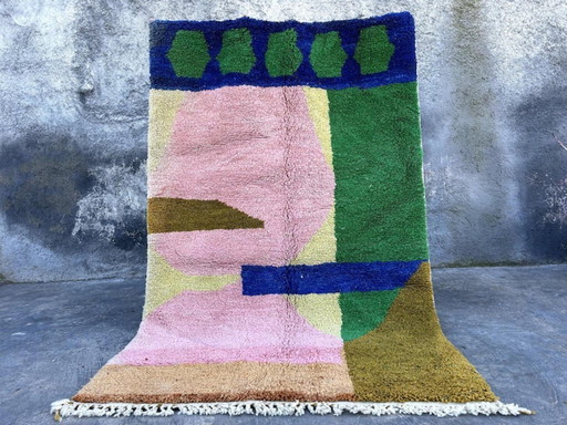 Alfombra bereber hecha a mano de 250 cm x 150 cm.