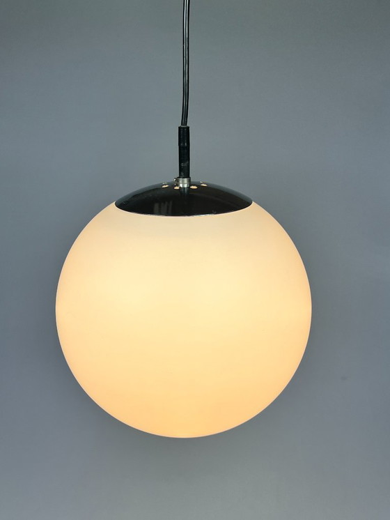 Image 1 of Lampada a sospensione / lampada a sfera Raak d'epoca, B1153 "morning mist"