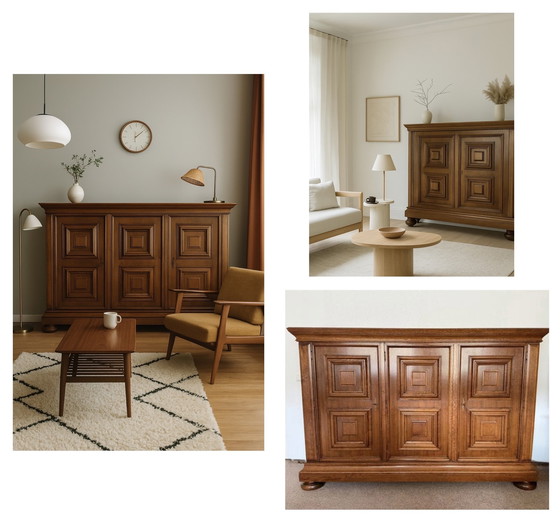 Image 1 of Vintage solid oak cabinet