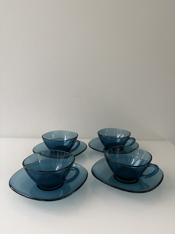 Set unico di tazze e piattini vintage anni '60, marca Vereco – Accessori da tavola, Glass (photo 14 of 15)