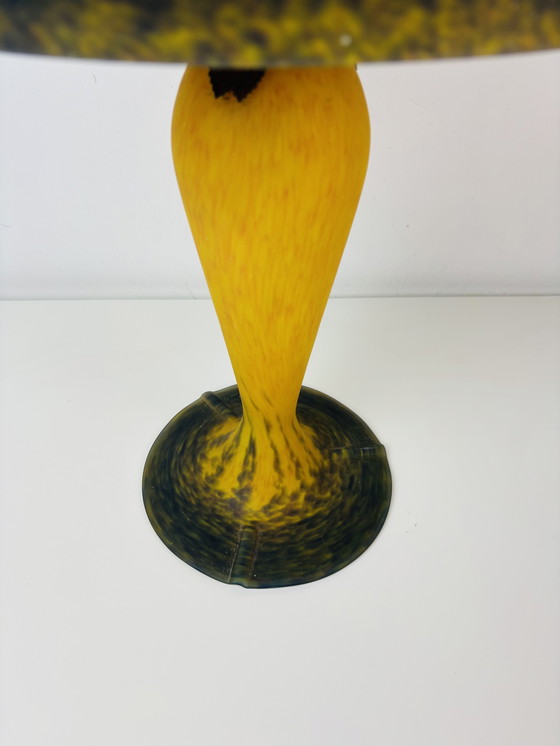 Image 1 of Lampada francese Art nouveau Mushroom pate de verre