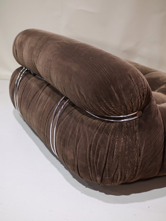 Image 1 of Soriana 2-seater sofa Cassina brown Italy 1970s