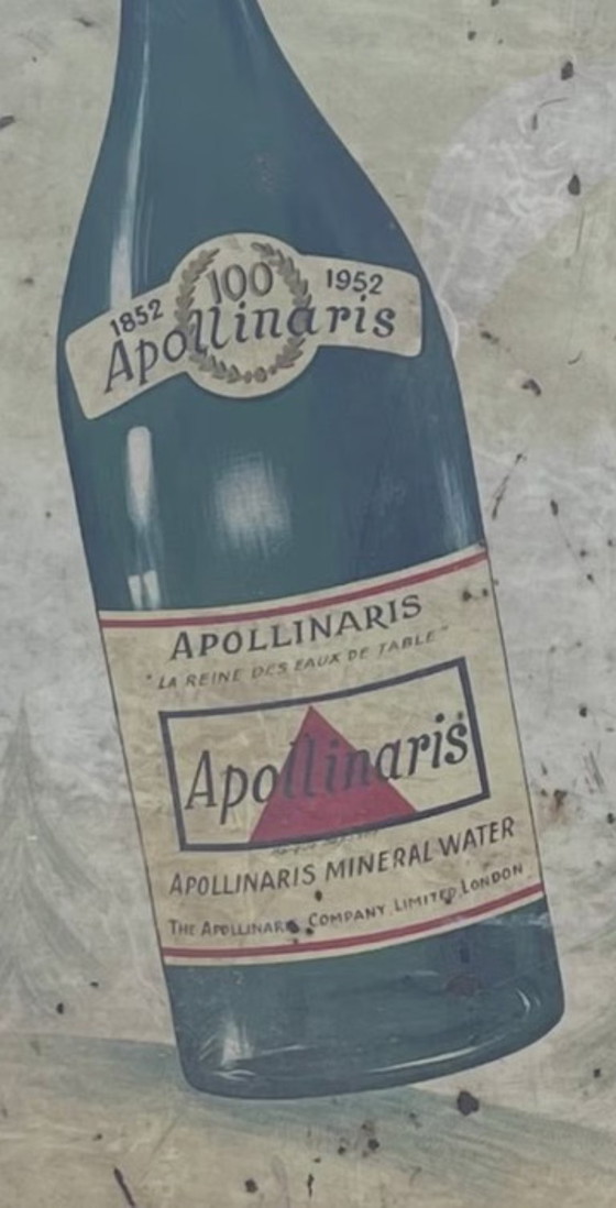 Image 1 of Vintage Apollinaris Advertising Sign 1950s - Metal