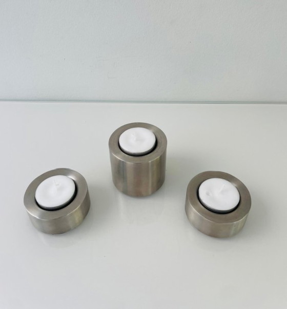 Image 1 of Ensemble de 3 chandeliers design Brabantia – acier inoxydable brossé