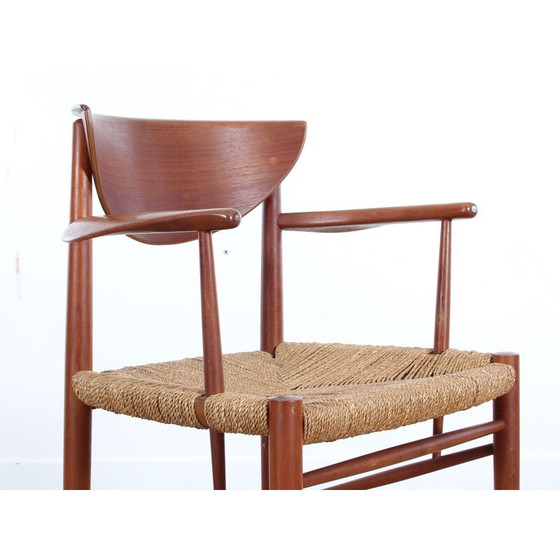 Image 1 of Pair of vintage Scandinavian teak armchairs model 317 by Peter Hvidt & Orla Mølgaard Nielsen for Søborg Møbelfabrik