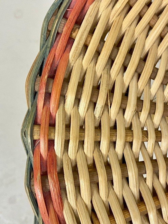 Image 1 of Rattan stool – Vintage 1970s