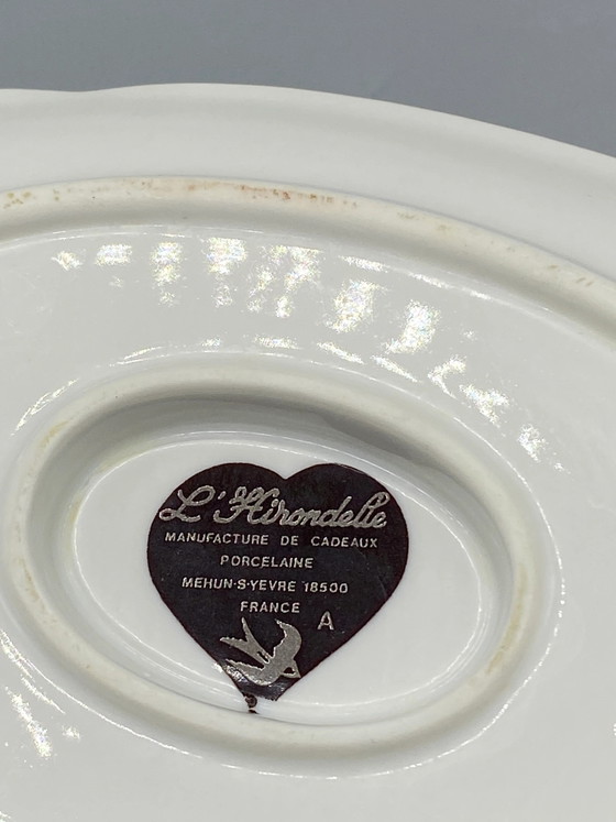 Jaren 80 L'Hirondelle Porseleinen Sauskom met Visdecor – Decoratieve objecten, Porcelain (photo 8 of 10)