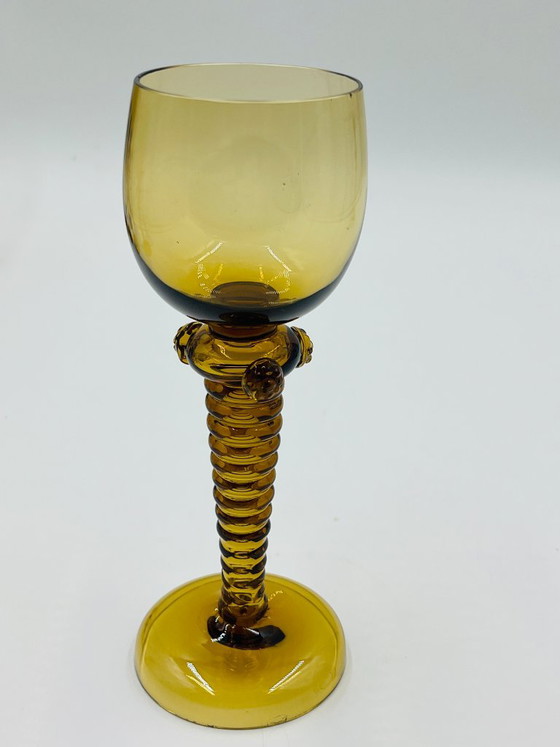 Lot de 5 Verres à Vin Roemer Ambrés – Bohémia, Verres et carafes, Glass (photo 6 of 12)