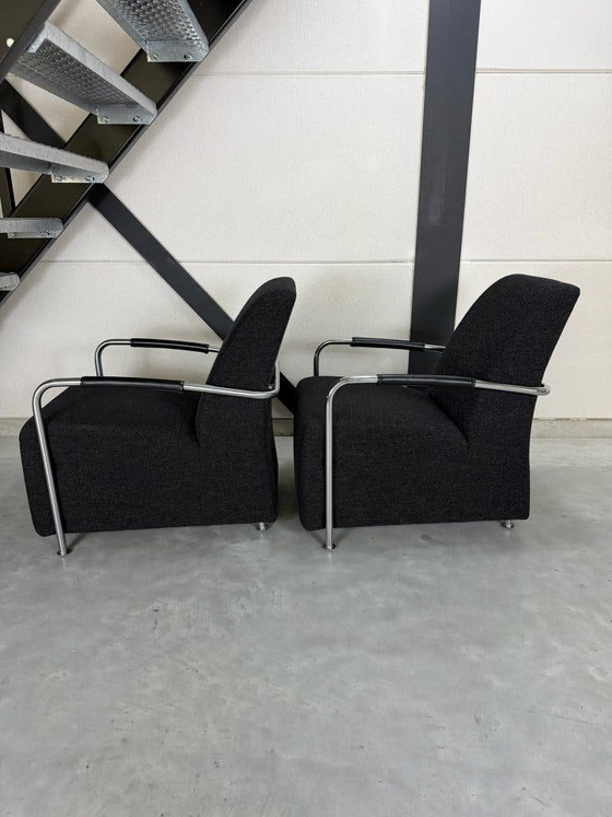 Gelderland 6420 – set of 2 - as new – Armchairs, Leather, Textile (photo 5 of 10)