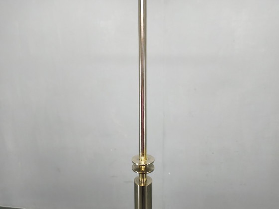 Image 1 of Exceptional Bauhaus Chrome Chandelier with Glass Shades, 1930s