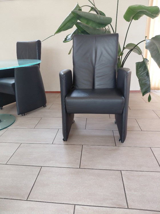 4 sillas de comedor Leolux Columna con respaldos ajustables – Leather (photo 5 of 7)