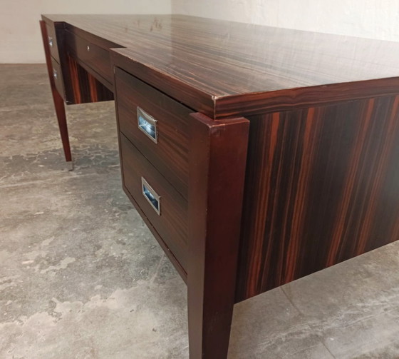 Image 1 of Bureau vintage de style Art déco en ébène de Macassar