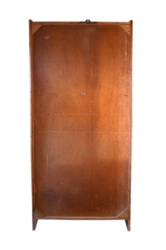 Formica kast met 4 deuren en 2 lades, wit met beige nerf, B78xD40xH175cm – Opbergkast, Metal, Wood (photo 9 of 11)