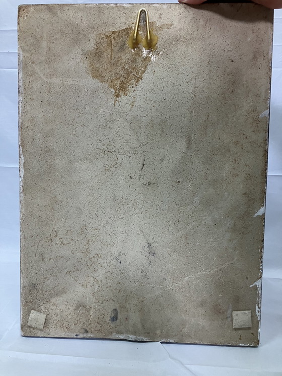Image 1 of Vintage earthenware wall tile Italian Alla Moda 50s/60s