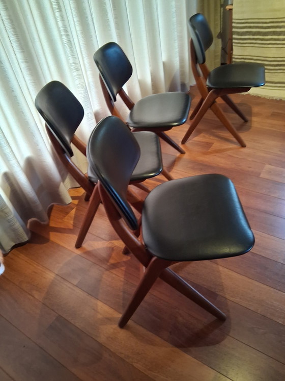 Image 1 of 4x De Schaar Van Teeffelen chair, original