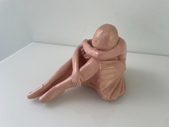 Image 1 of Statue vintage de danseuse de ballet rose