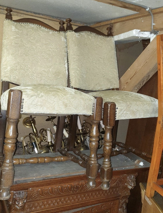 6 Sillas de Comedor Clásicas de Roble – Textile, Wood (photo 6 of 9)