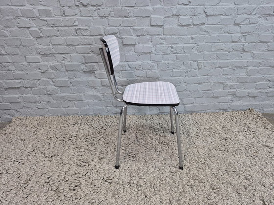 Set of 2 Vintage Design Kitchen Chairs by Brabantia, Checkered Formica, The Netherlands, 1960s (photo 10 of 12)