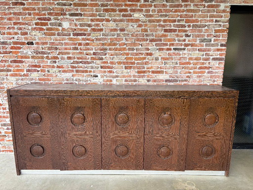 Brutalist cabinets in wenge, 1970s