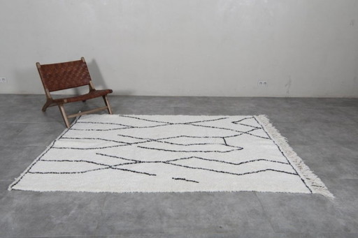 Tapis Marocain Ambachtelijke Traditionnel En Laine 250cmx150cm – vloerkleden en tapijten, Cotton (photo 2 of 6)