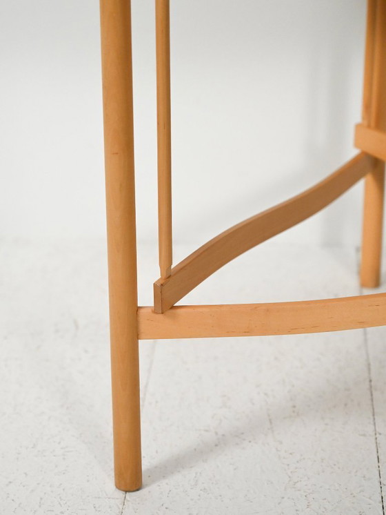 Image 1 of Tavolino da caffè rotondo scandinavo in betulla di Karl Andersson & Söner