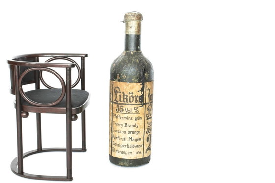 Image 1 of Vintage paper Deco | very old 1940 Bottle cardboard | 102cm high | Pub | Germany Korn Alcohol Rum Liqueur German Schnapps