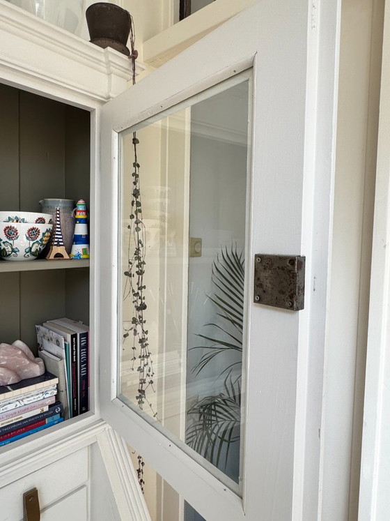 Credenza con tavolo a scomparsa – Credenze con vetrina, Glass, Leather (photo 7 of 11)