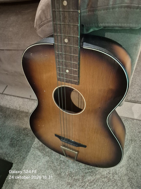 Chitarra acustica vintage Egmond, Oggetti decorativi, Metallo, Legno, Nero (foto 2 di 6)