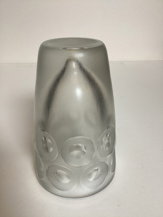 Image 1 of Vase with cut lenses - hand-signed