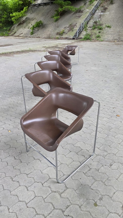 Set aus 6 Sesseln der „Lotus-Serie“ von Paul Boulva für Artopex, Kanada – 1970