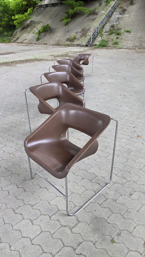 Image 1 of Set aus 6 Sesseln der „Lotus-Serie“ von Paul Boulva für Artopex, Kanada – 1970