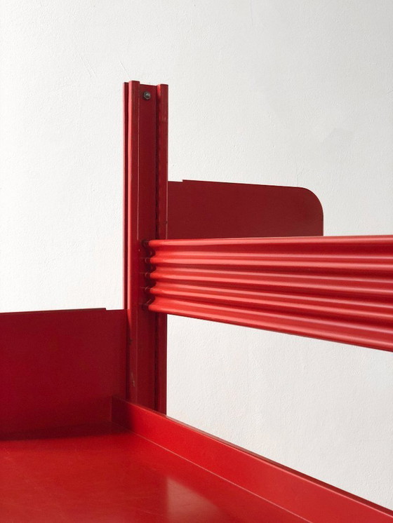 Image 1 of talian Dutch Lips Vago "Congresso" Steel Blue Double Bookcase, 60's