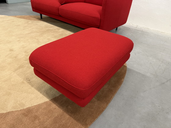 Image 1 of Pode Tweak Sofa 2x80 Incl. Footstool Hallingdal fabric Red