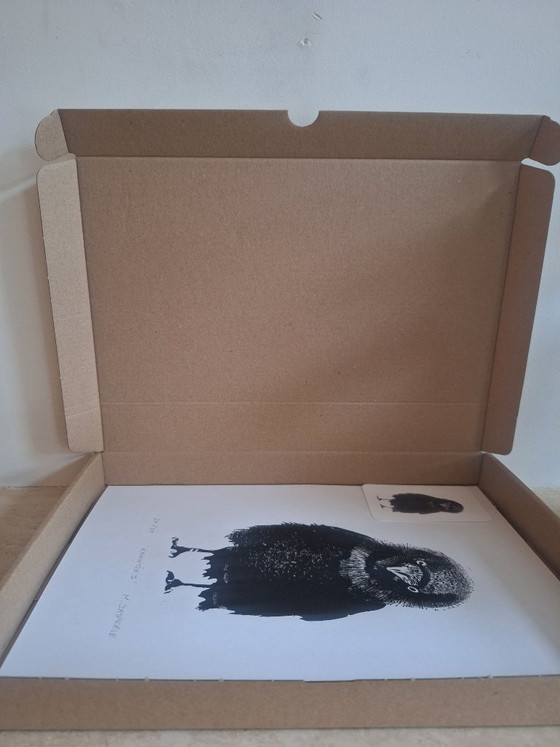 Linoleografia 'Kauwtje' – H. Tasperse, Arte, Carta (photo 6 of 6)